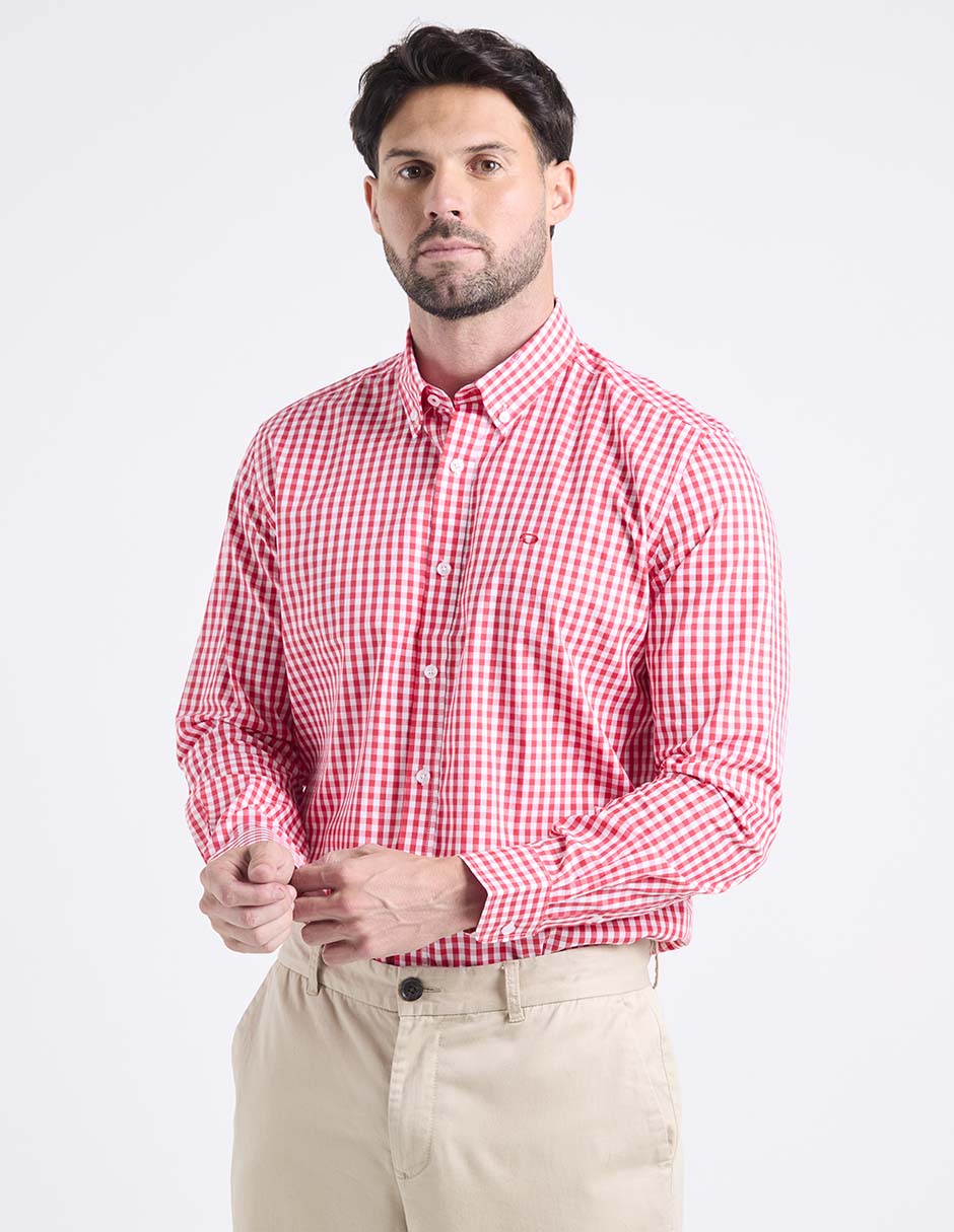 Camisa casual de algodón manga larga para hombre 5