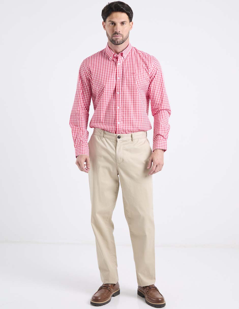 Camisa casual de algodón manga larga para hombre 2