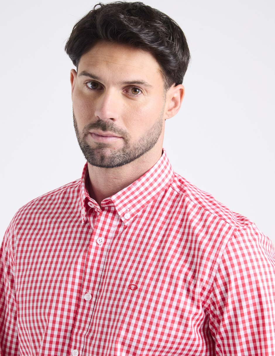 Camisa casual de algodón manga larga para hombre 6
