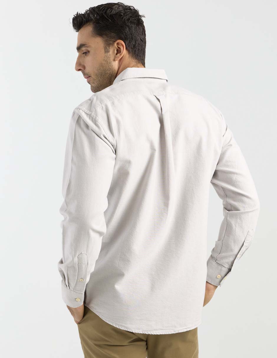 Camisa casual de algodón manga larga para hombre 3