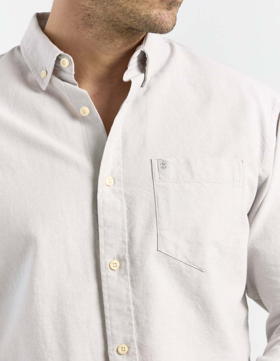 Camisa casual de algodón manga larga para hombre 2