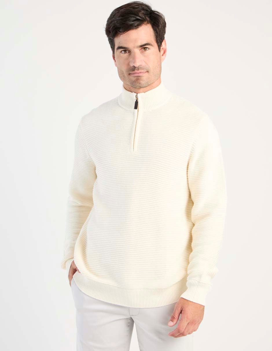 Suéter cuello con cierre para hombre