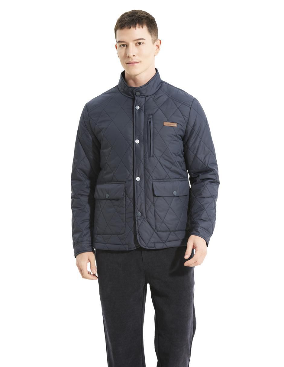 Chamarra casual capitonada para hombre 4