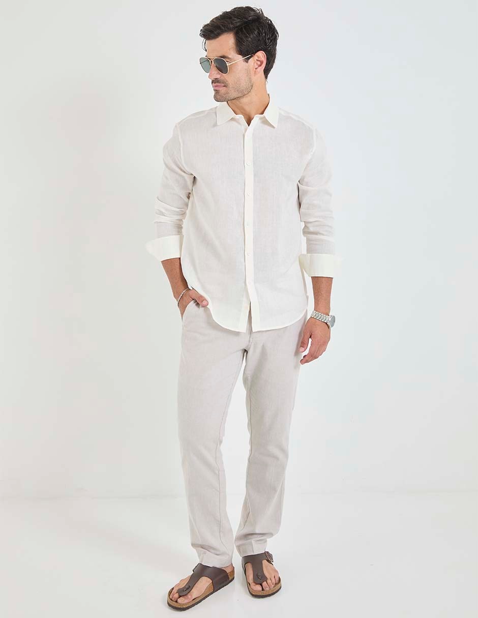 Camisa casual Cubavera manga larga para hombre