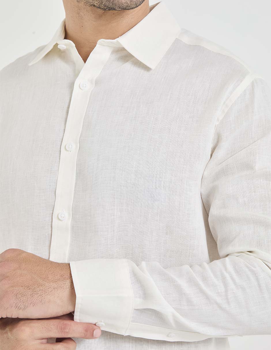 Camisa casual Cubavera manga larga para hombre