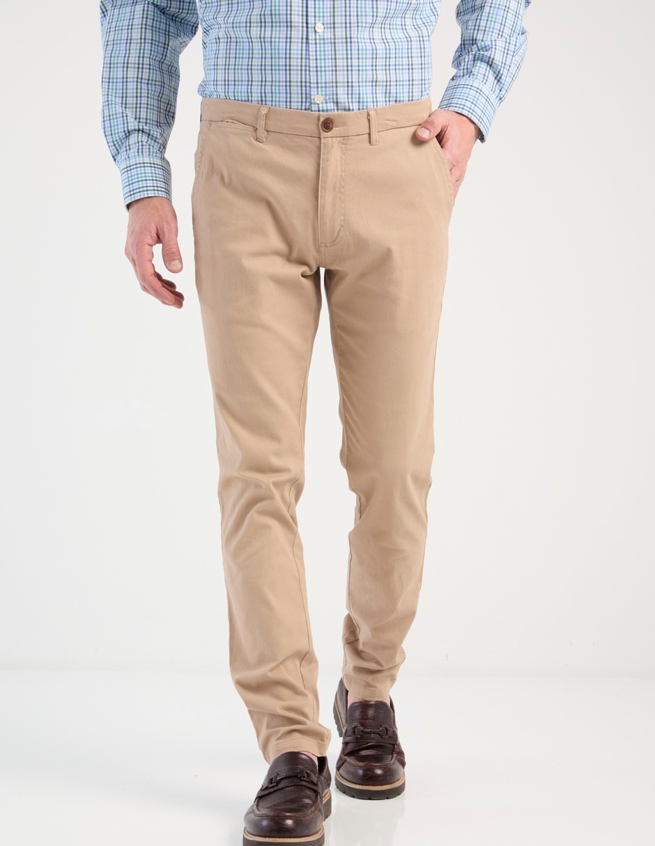 Pantalón chino slim de algodón para hombre Pantalón chino slim de algodón para hombre