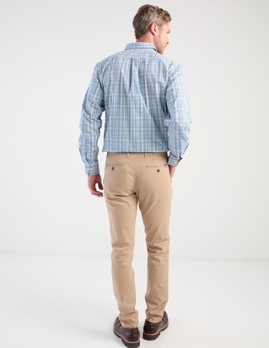 Pantalón chino slim de algodón para hombre 2