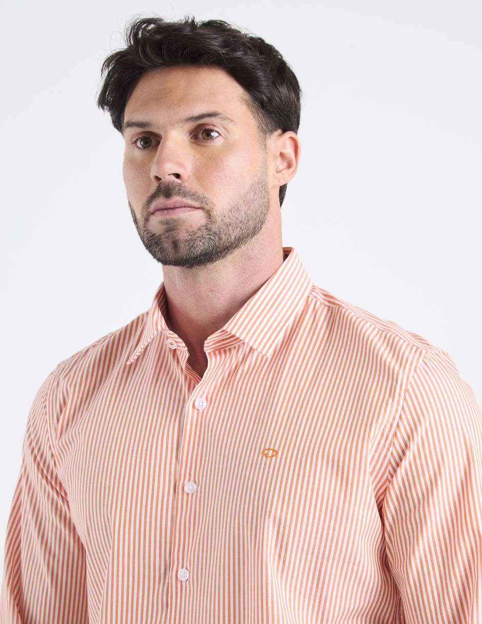 Camisa casual de algodón manga larga para hombre 6