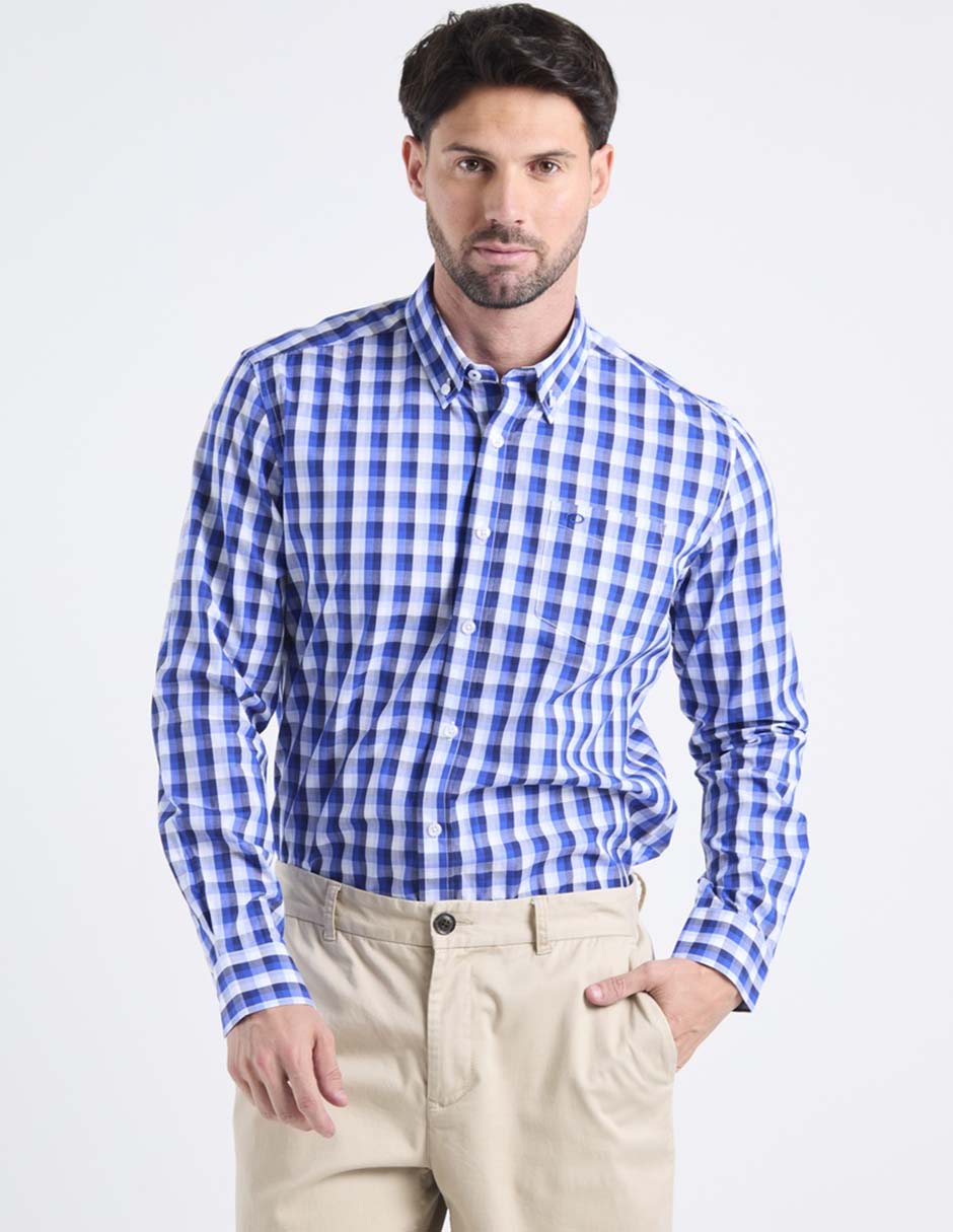 Camisa casual Oscar de la Renta manga larga para hombre