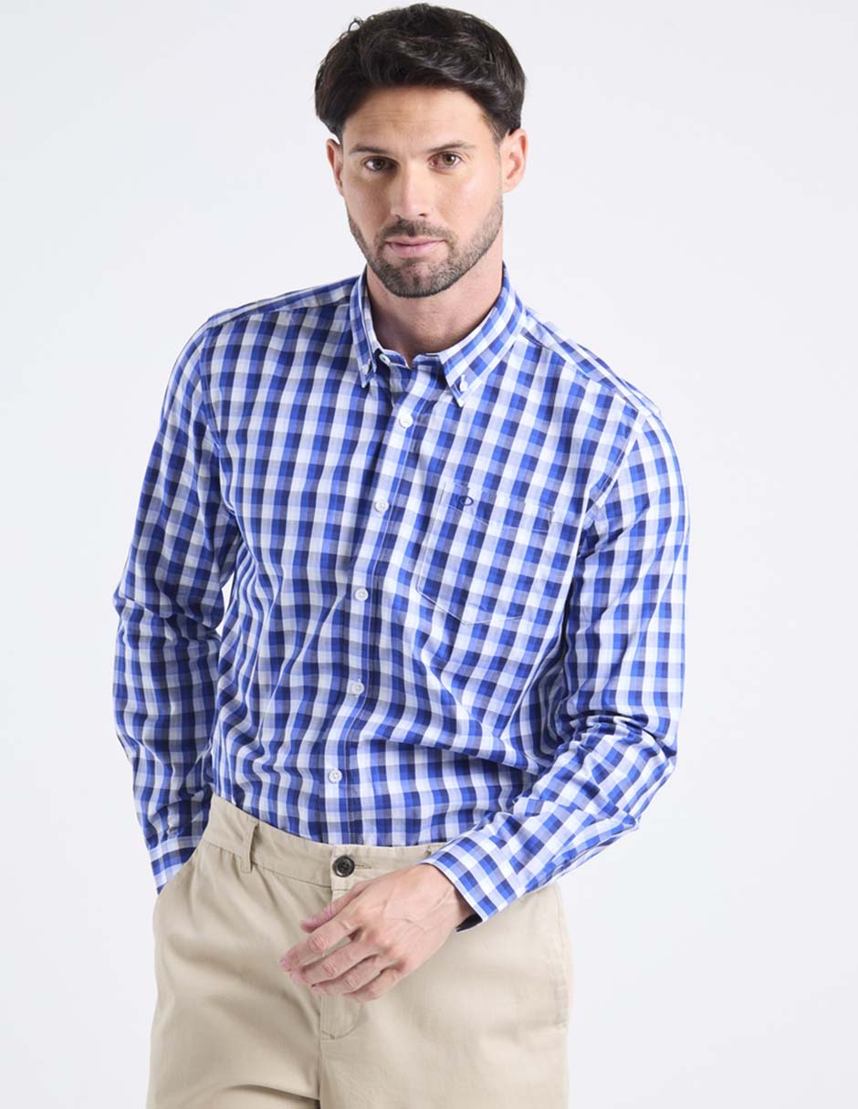Camisa casual de algodón manga larga para hombre 5