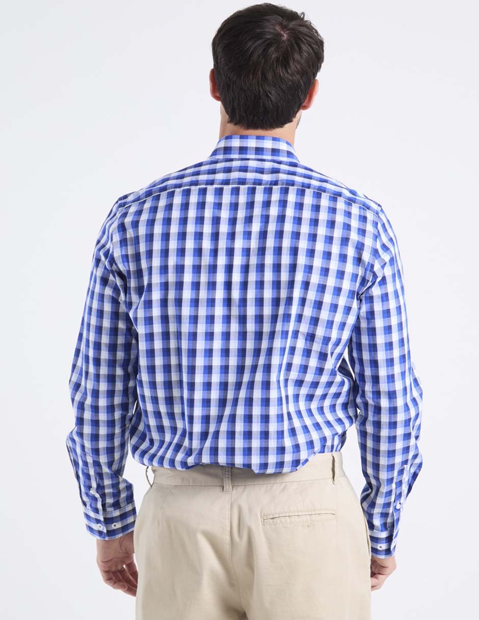 Camisa casual de algodón manga larga para hombre 6
