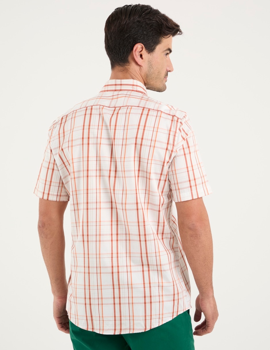 Camisa casual de algodón manga corta para hombre 11