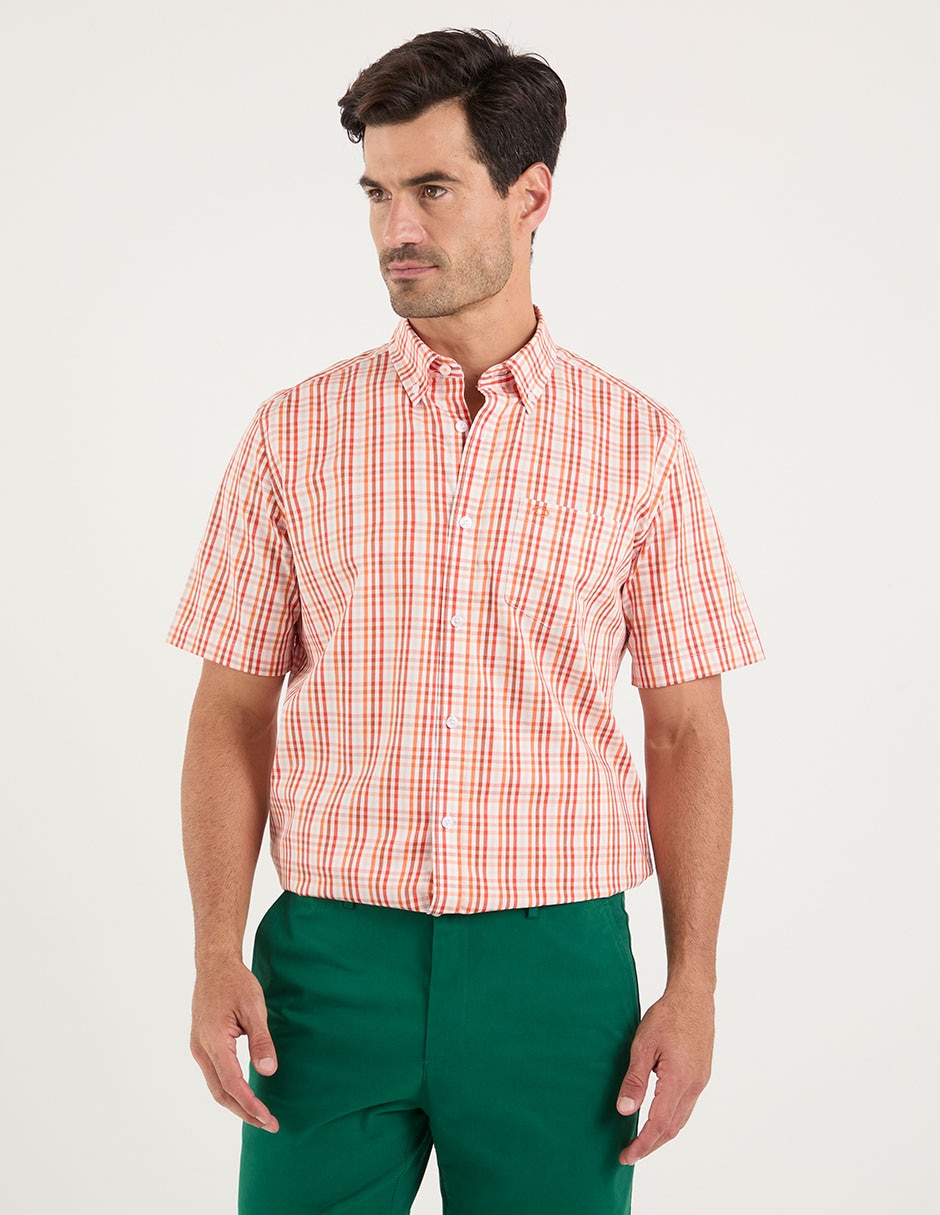 Camisa casual de algodón manga corta para hombre Camisa casual de algodón manga corta para hombre