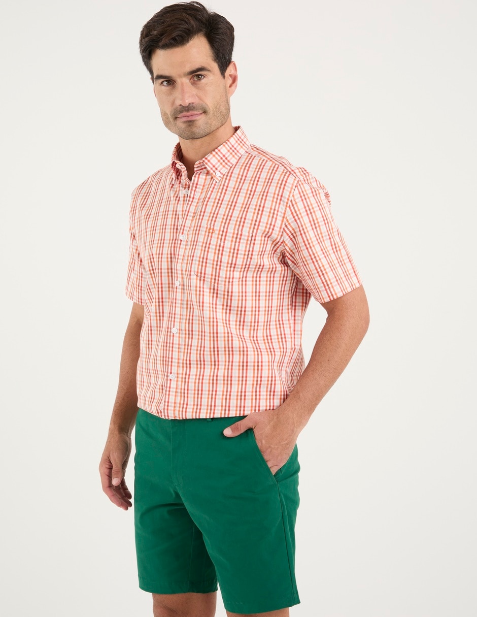Camisa casual de algodón manga corta para hombre 5