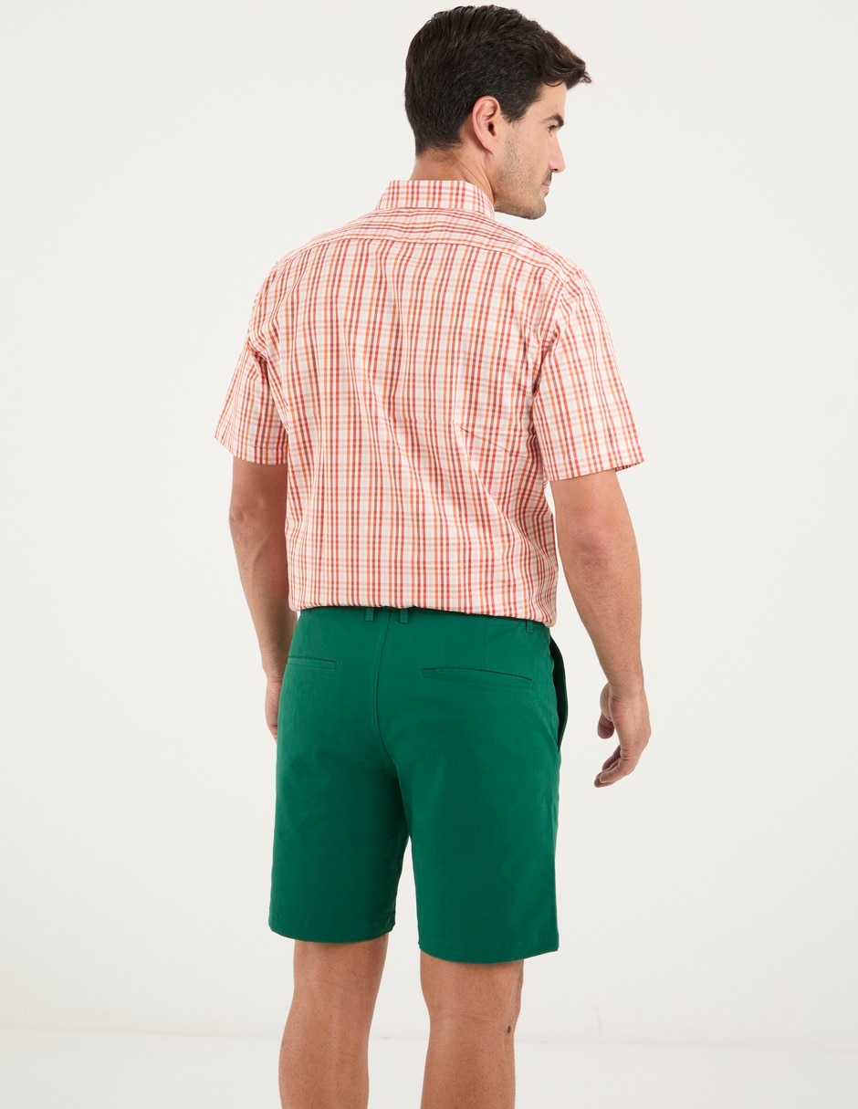 Camisa casual de algodón manga corta para hombre 6