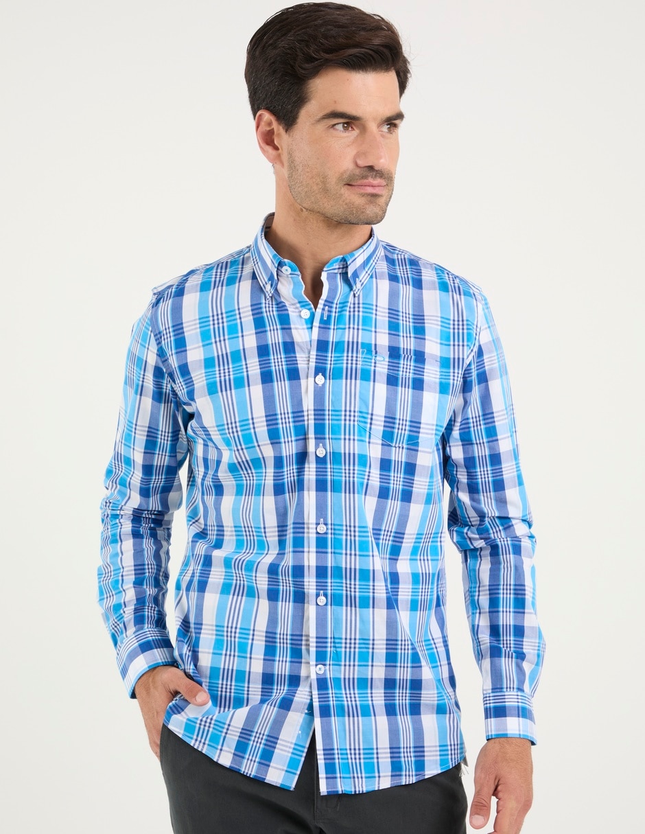Camisa casual de algodón manga larga para hombre 5