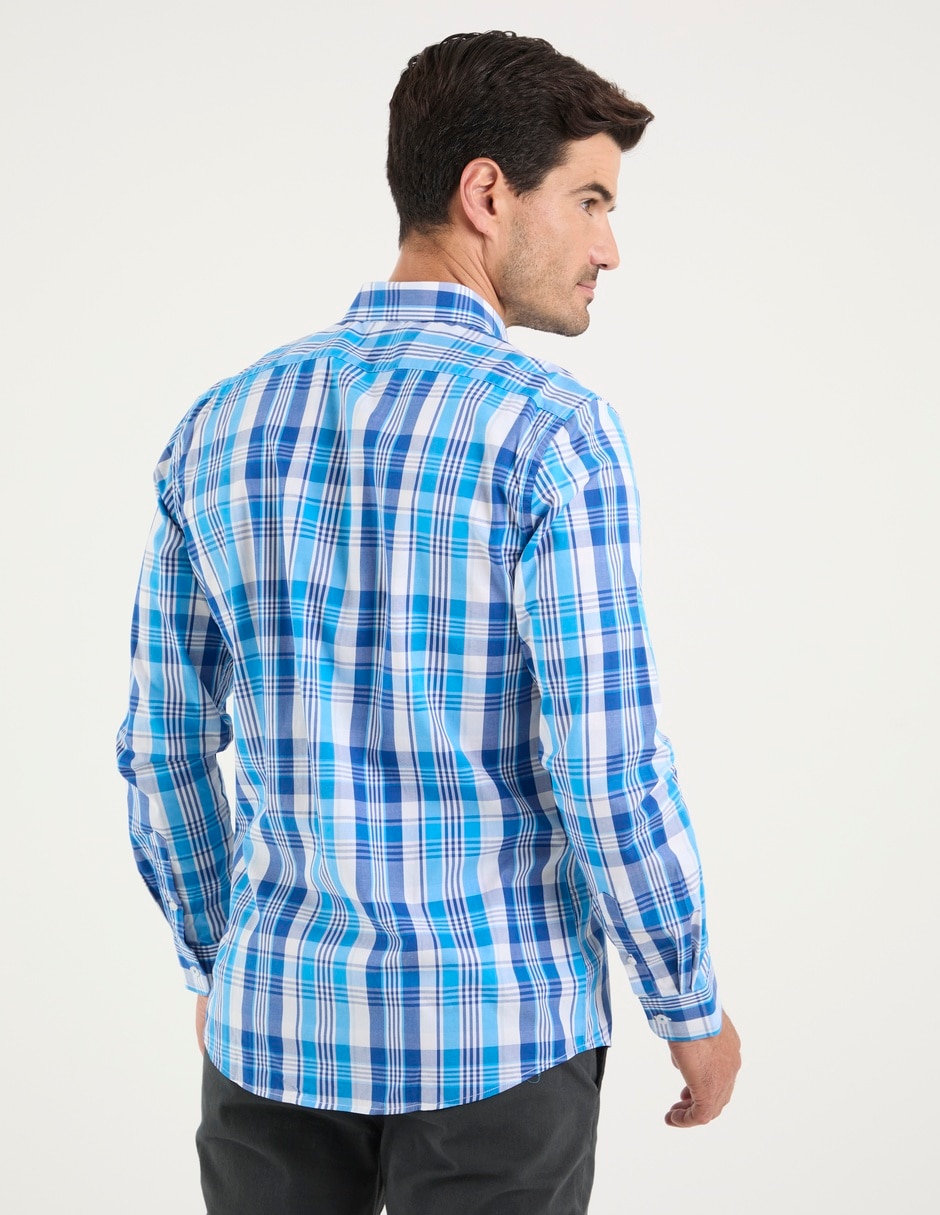 Camisa casual de algodón manga larga para hombre 6