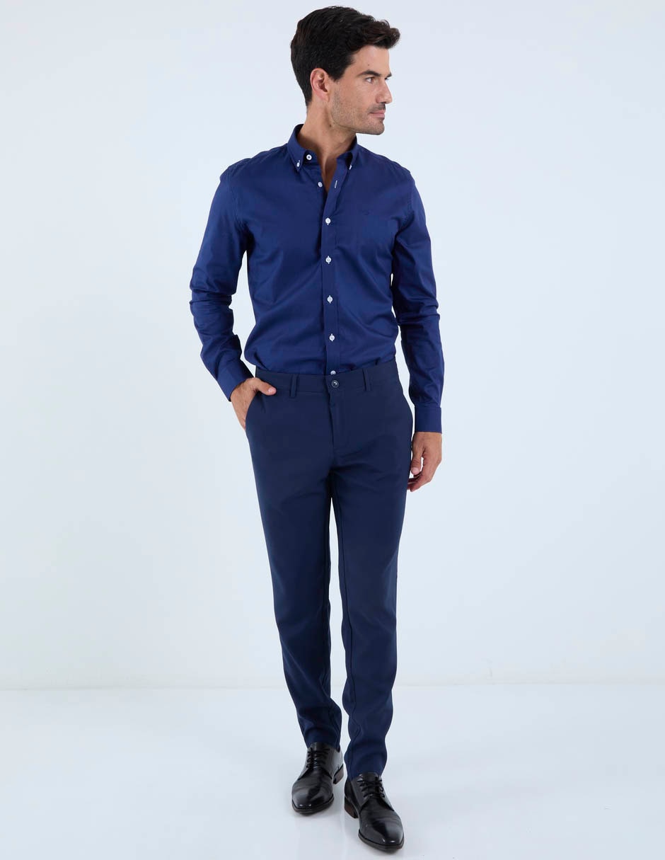 Pantalón de vestir slim de algodón para hombre 5
