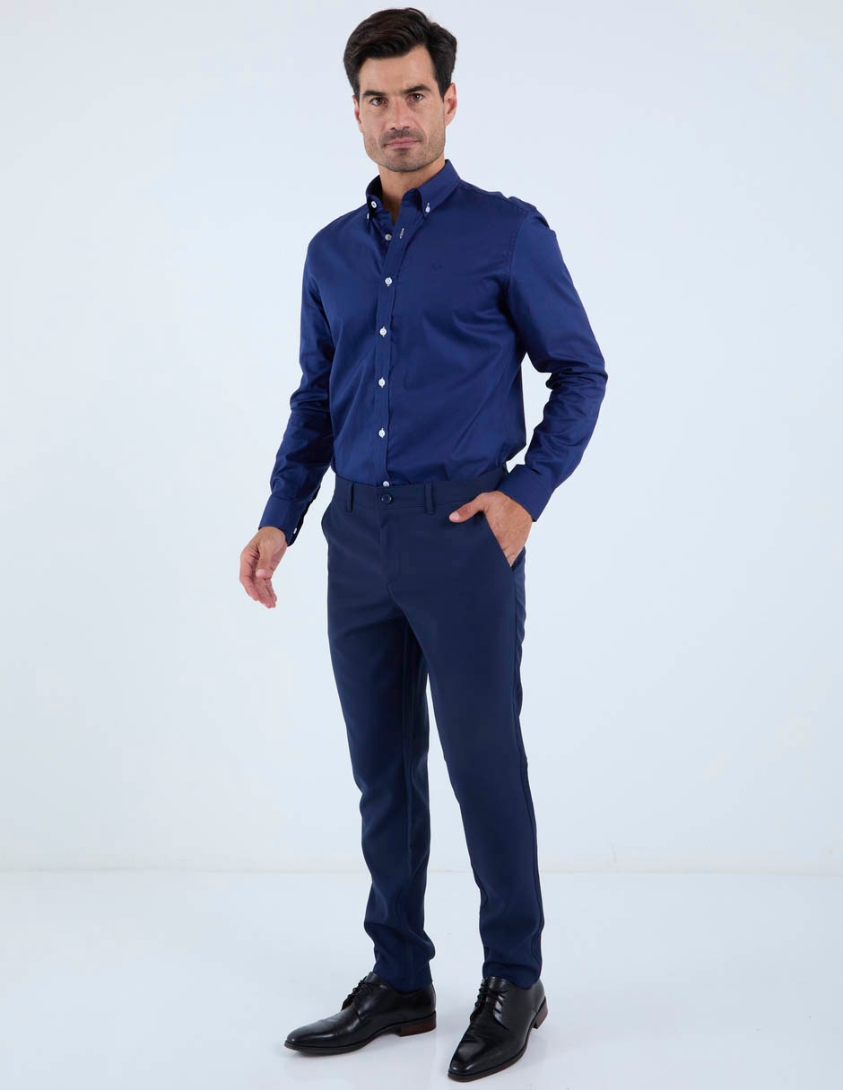 Pantalón de vestir slim de algodón para hombre 6