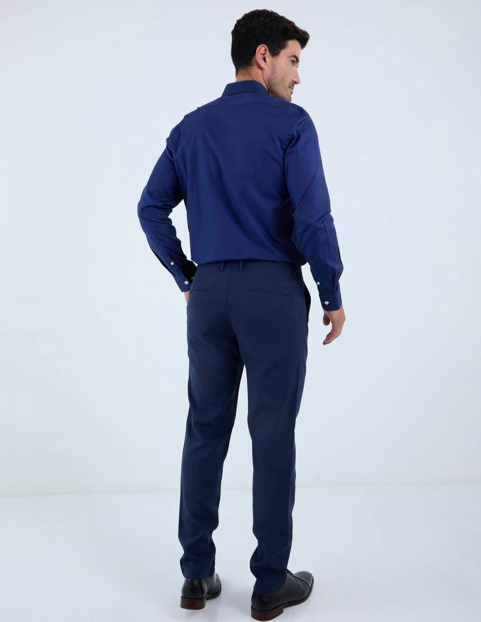 Pantalón de vestir slim de algodón para hombre 4