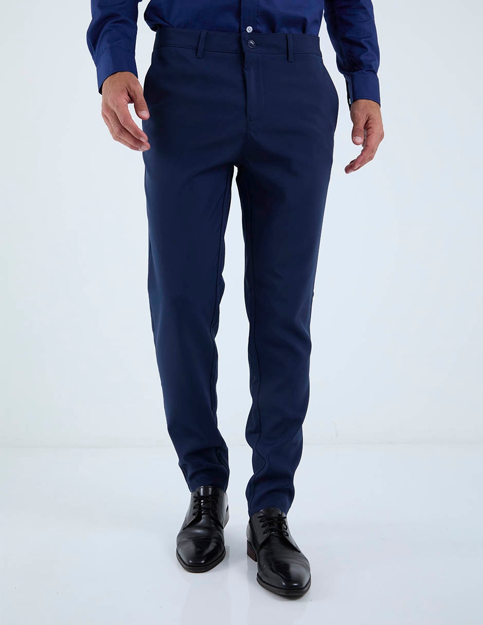 Pantalón de vestir slim de algodón para hombre Pantalón de vestir slim de algodón para hombre