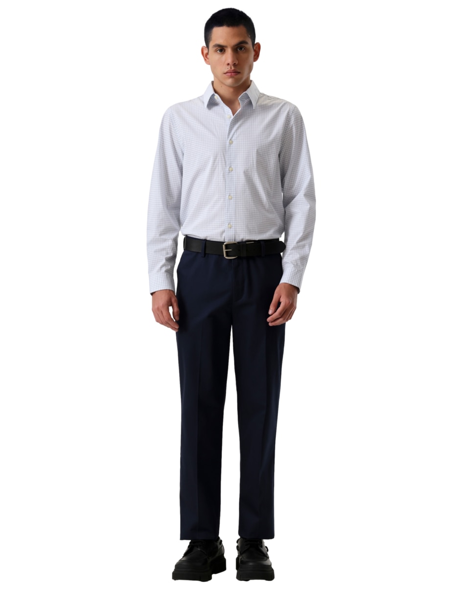 Camisa formal de algodón manga larga para hombre 2