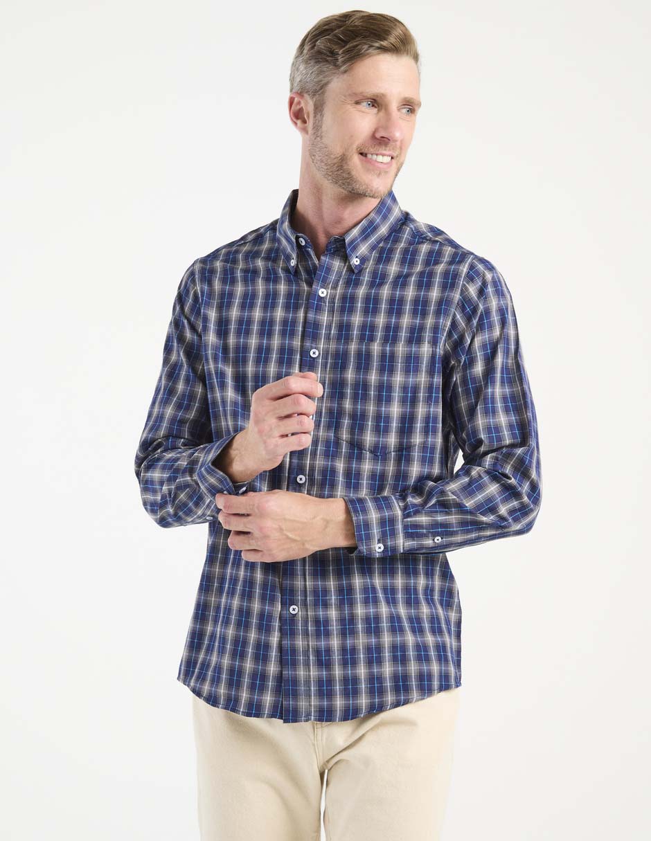 Camisa casual Regent Street manga larga para hombre
