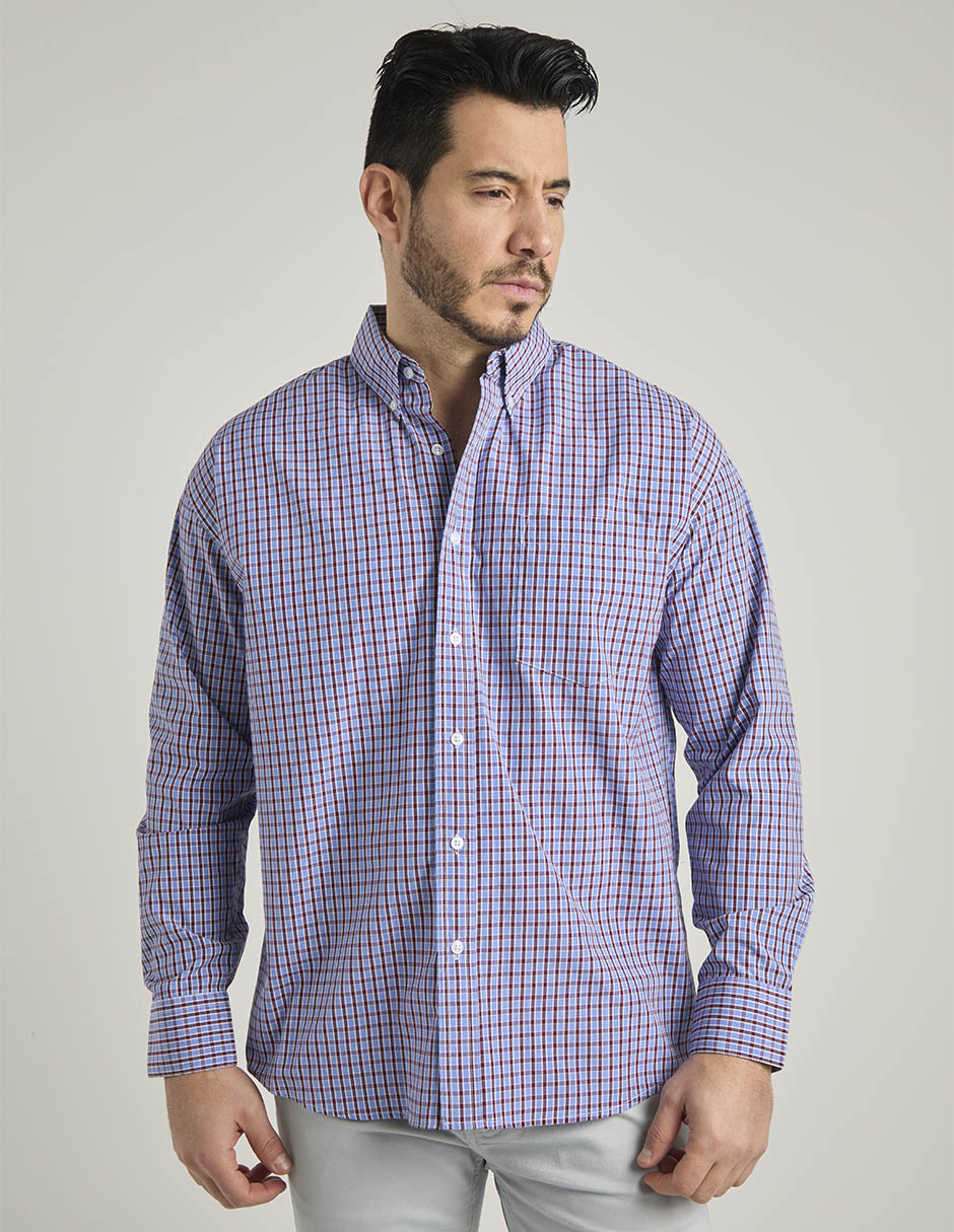 Camisa casual Cavalatti manga larga para hombre