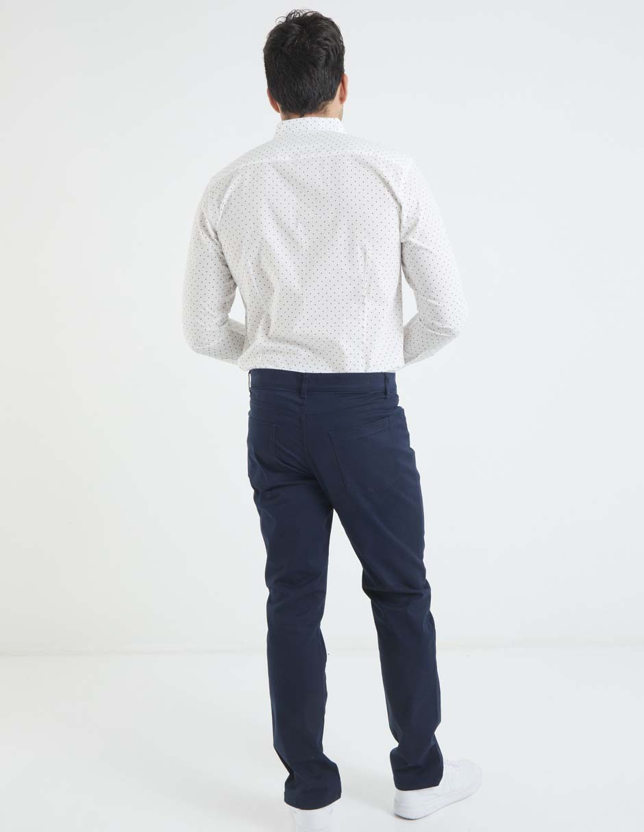Pantalón regular de algodón para hombre 4
