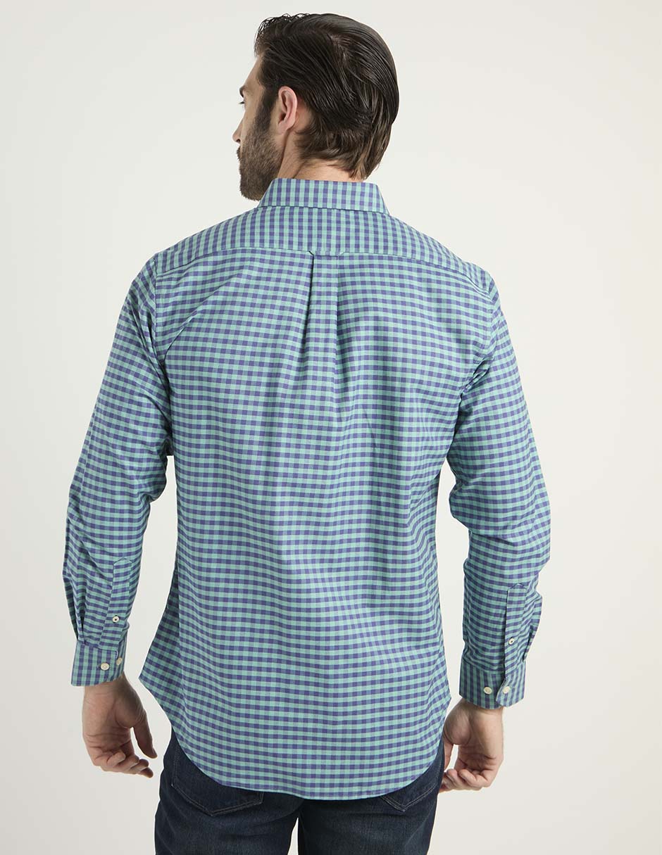 Camisa casual Izod de algodón manga larga para hombre
