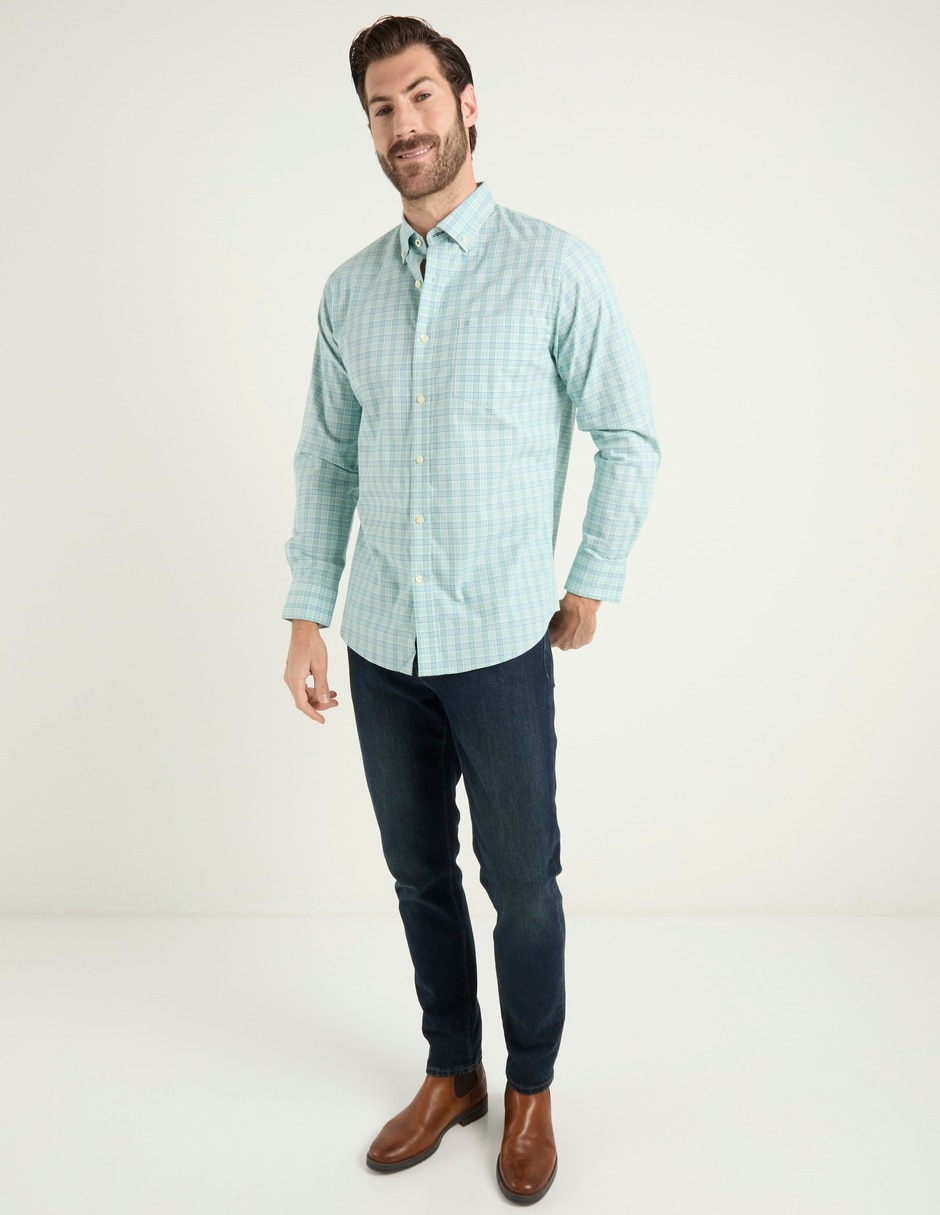 Camisa casual de algodón manga larga para hombre 8