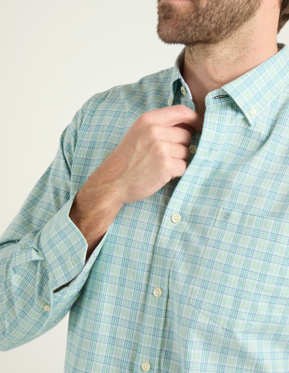 Camisa casual de algodón manga larga para hombre 9