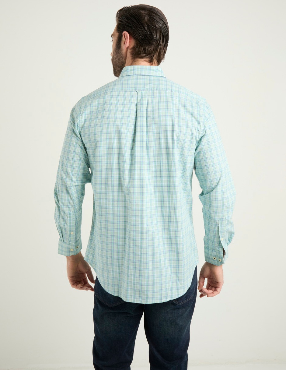 Camisa casual de algodón manga larga para hombre 11