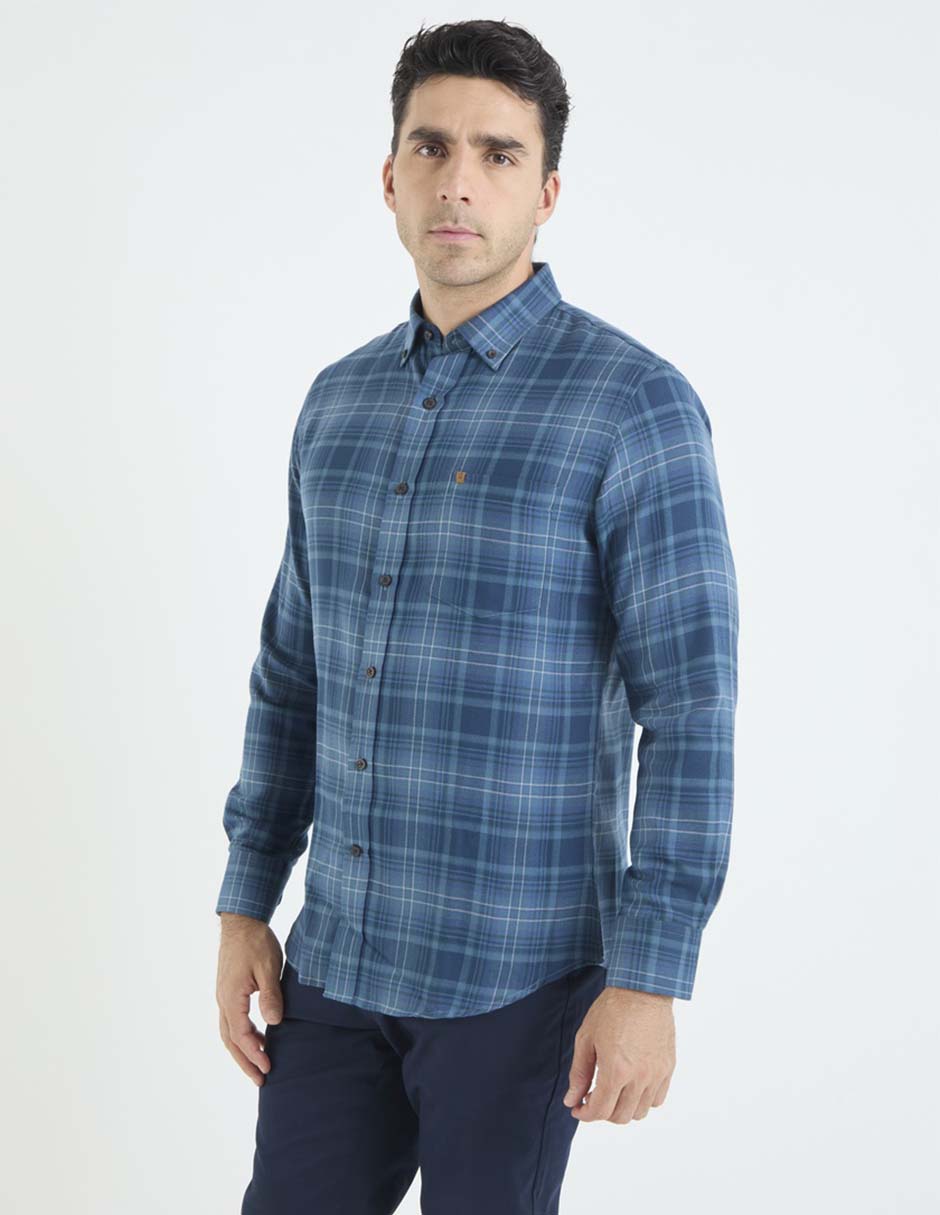 Camisa casual Izod de algodón manga larga para hombre