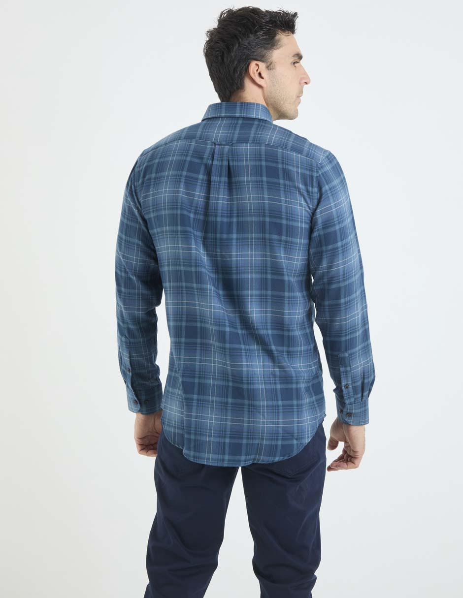 Camisa casual Izod de algodón manga larga para hombre