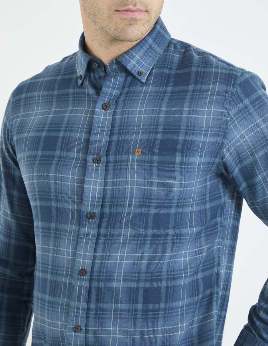 Camisa casual Izod de algodón manga larga para hombre