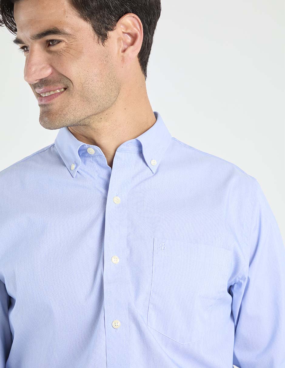 Camisa casual Izod de algodón manga larga para hombre