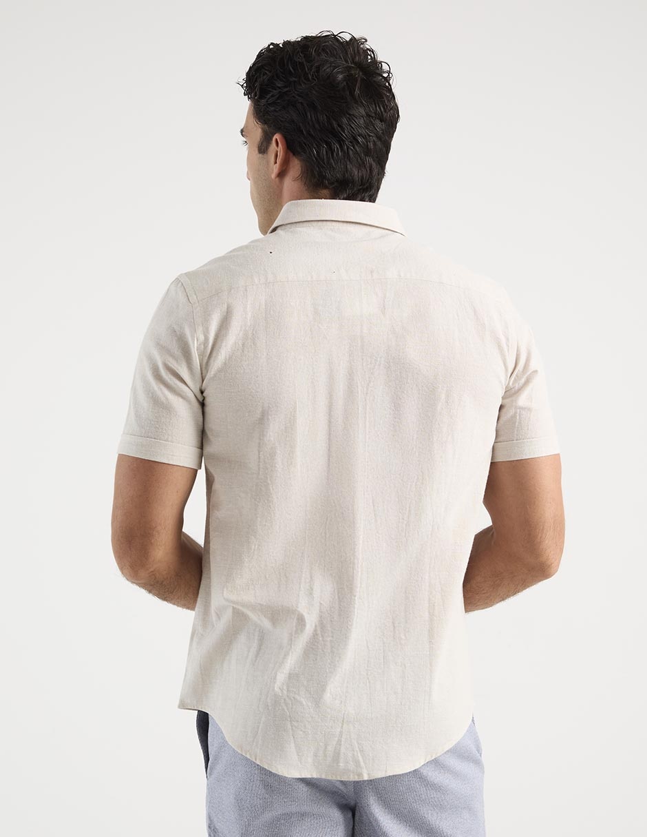 Camisa casual de algodón manga corta para hombre 2