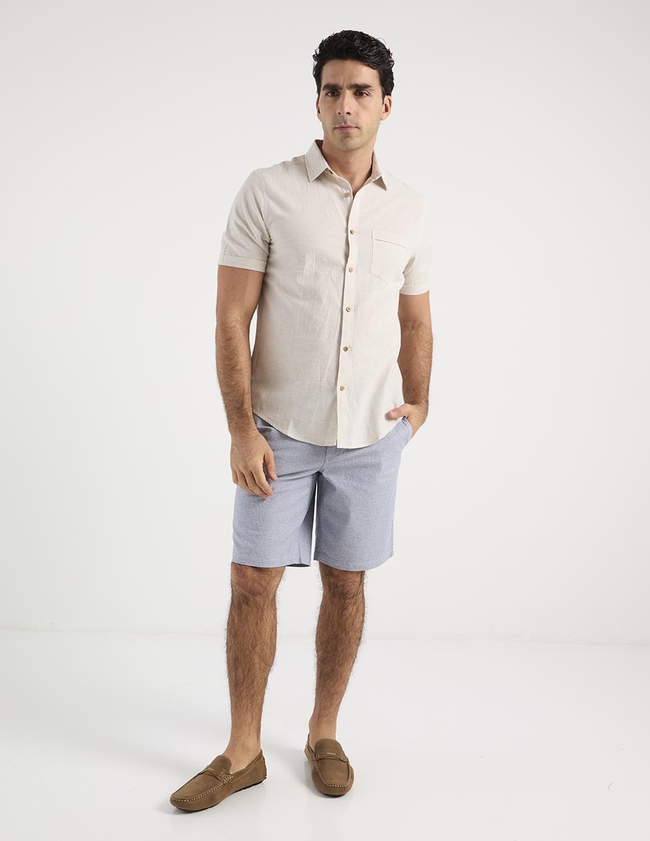 Camisa casual de algodón manga corta para hombre 3