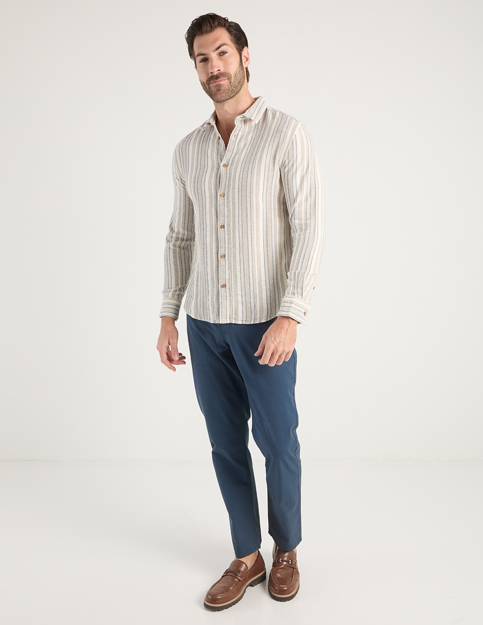 Pantalón straight de algodón para hombre Pantalón straight de algodón para hombre