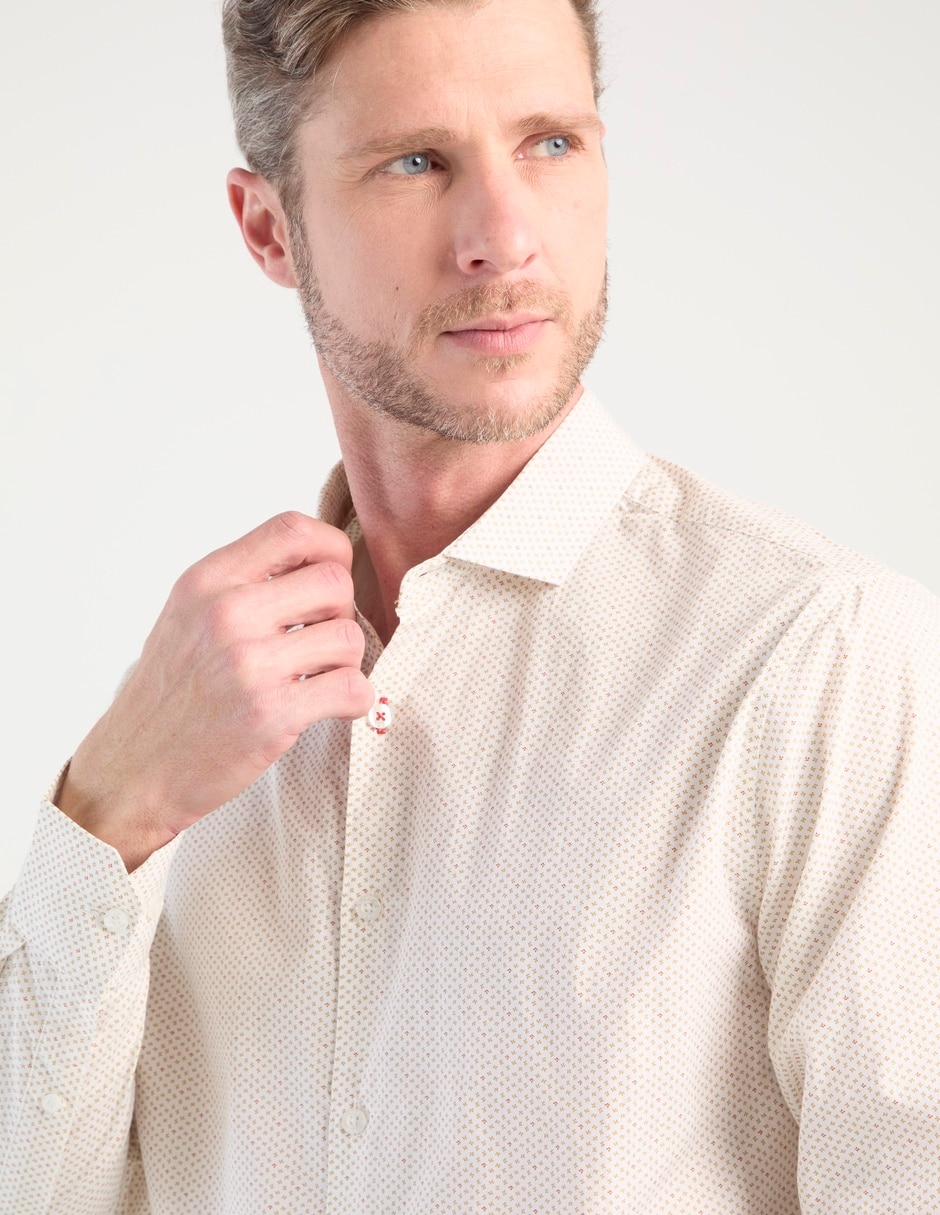 Camisa casual Jbe de algodón manga larga para hombre