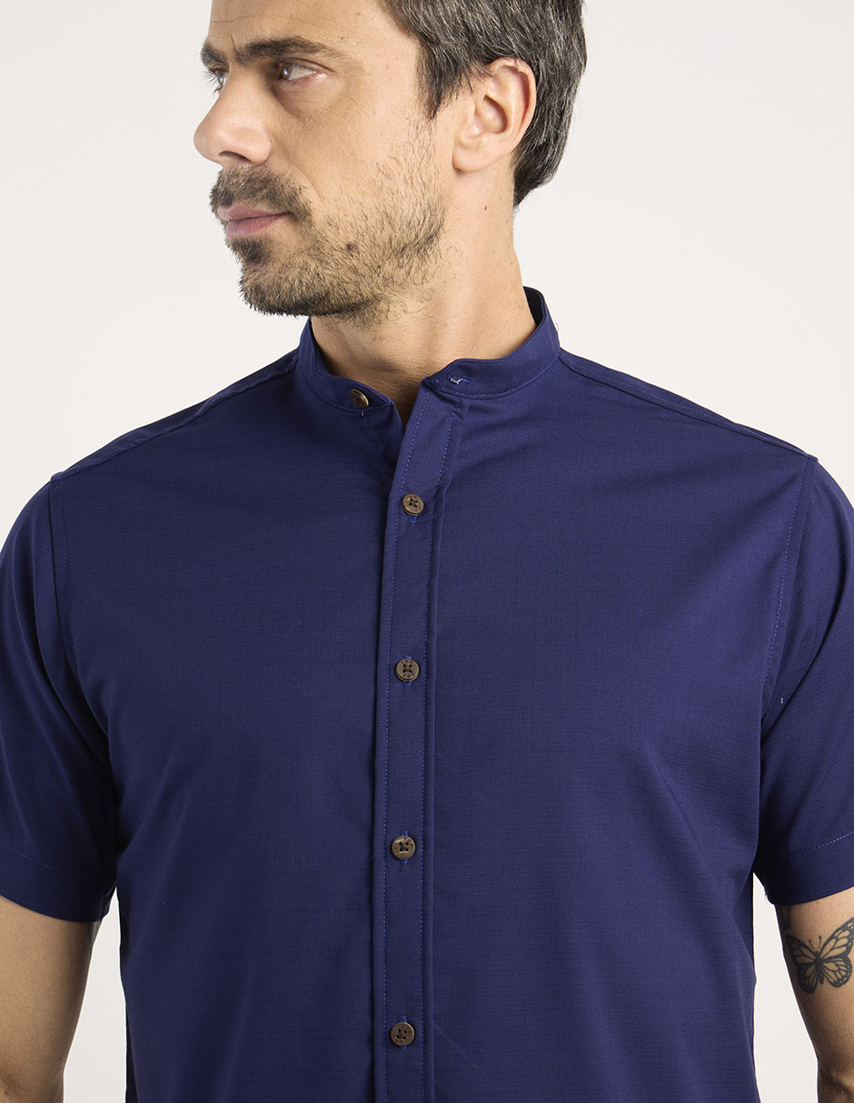 Camisa casual de algodón manga corta para hombre 4
