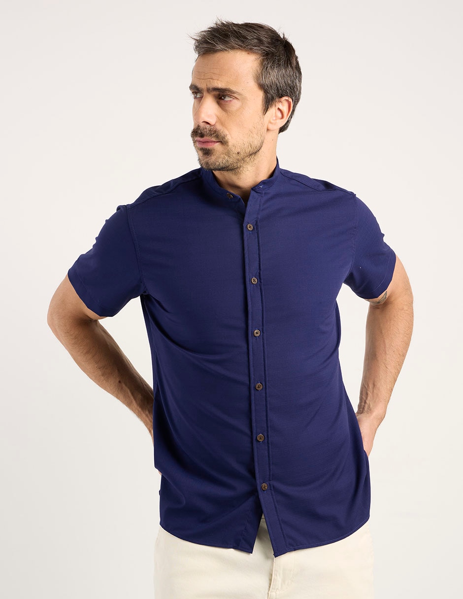 Camisa casual de algodón manga corta para hombre 1
