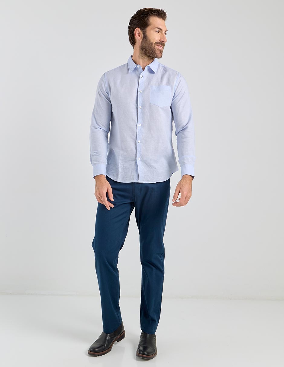Camisa casual manga larga para hombre 3