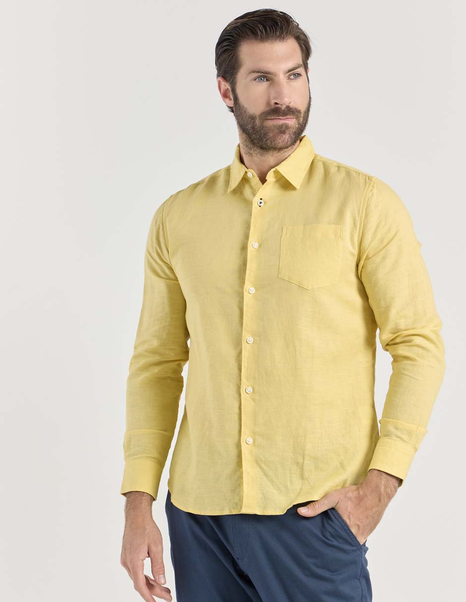 Camisa casual Jbe manga larga para hombre