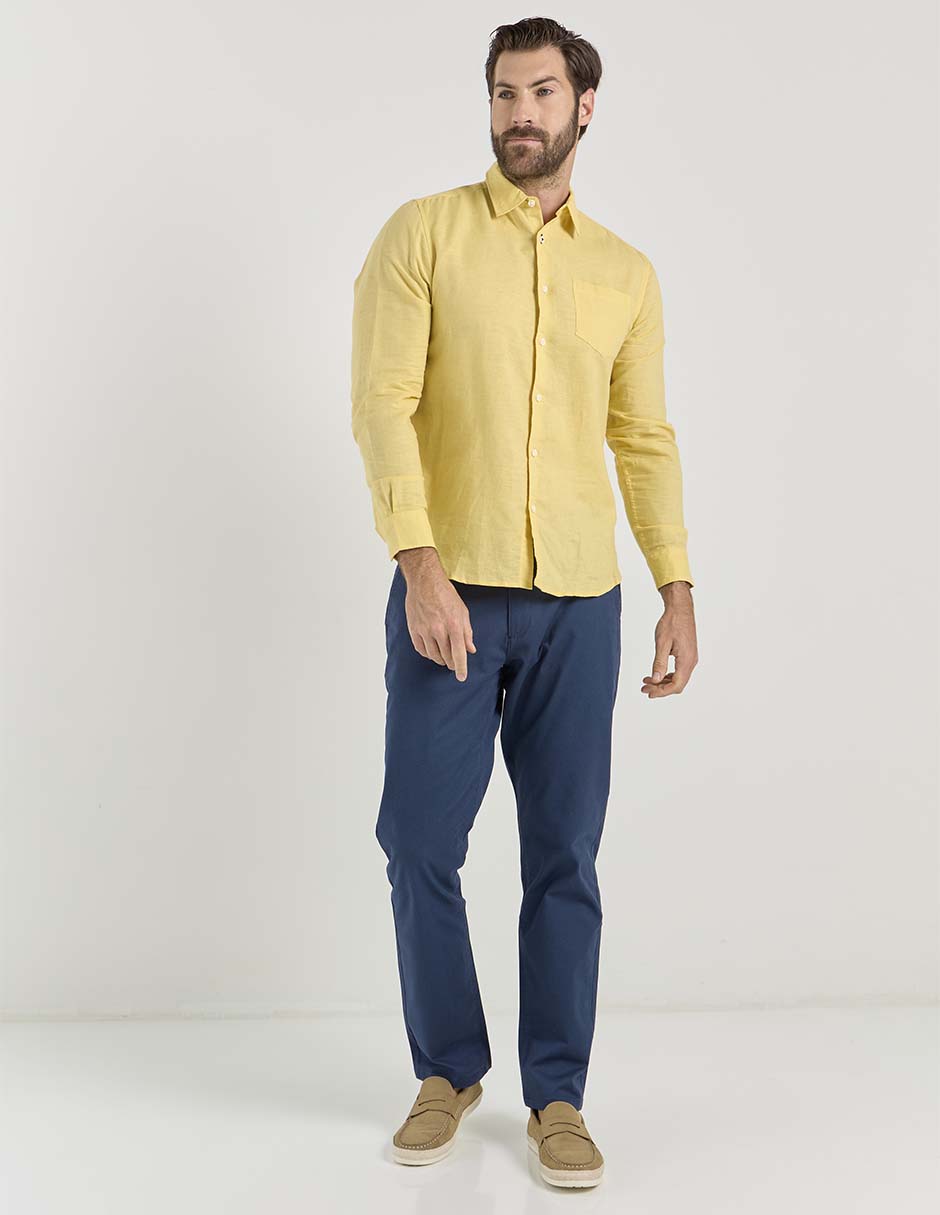 Camisa casual Jbe manga larga para hombre