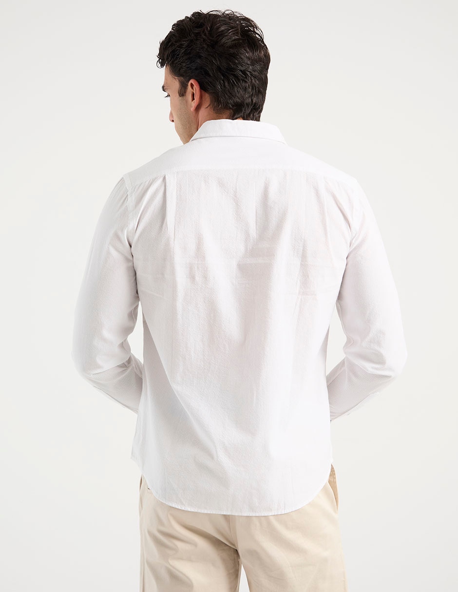 Camisa casual de algodón manga larga para hombre 4