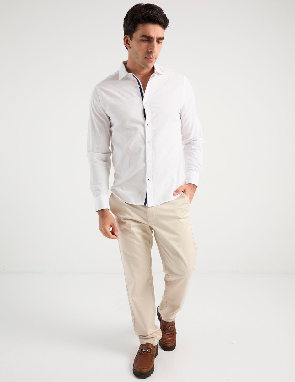 Camisa casual de algodón manga larga para hombre 3
