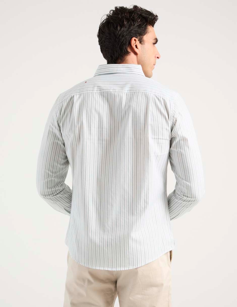 Camisa casual de algodón manga larga para hombre 2