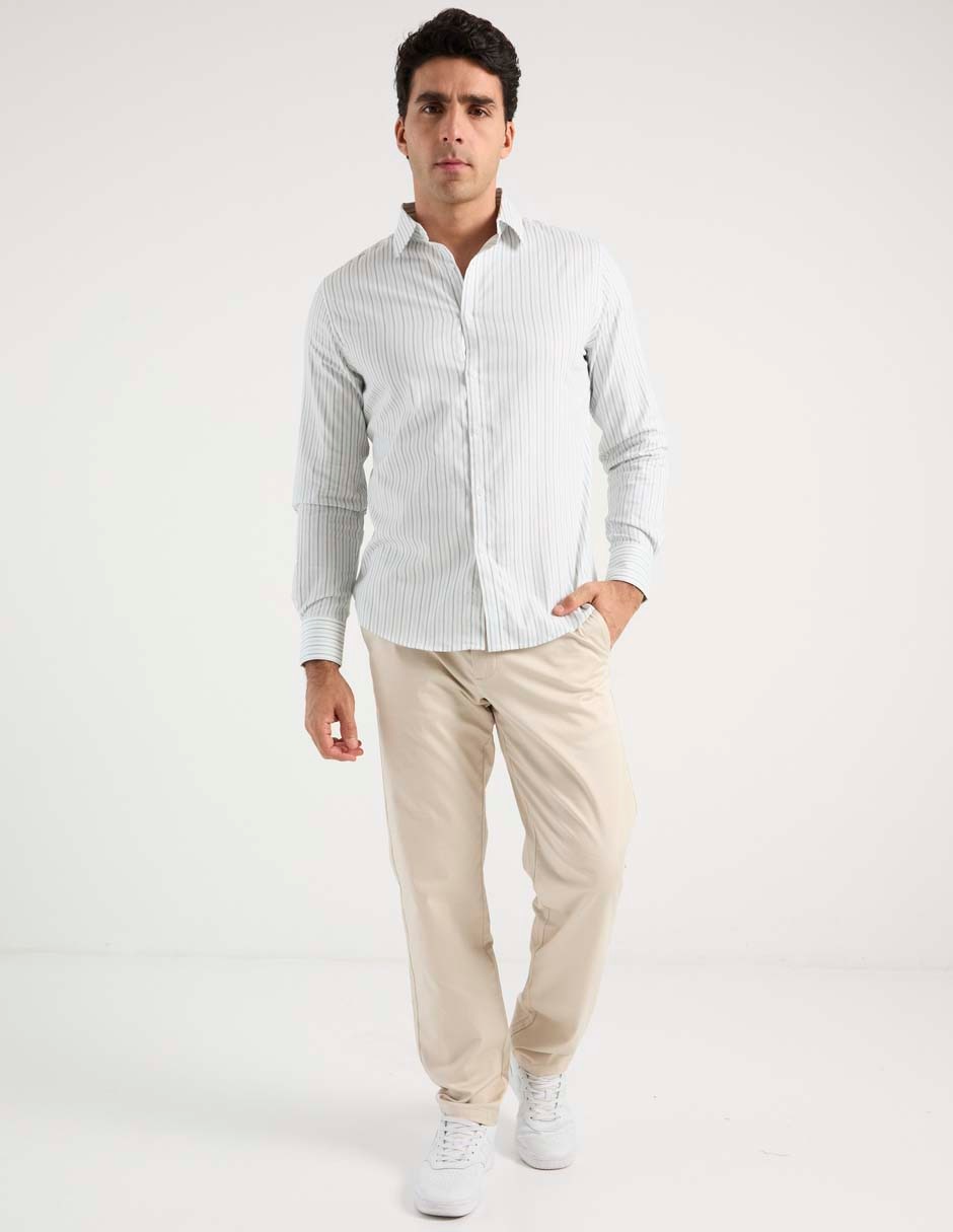 Camisa casual de algodón manga larga para hombre 3